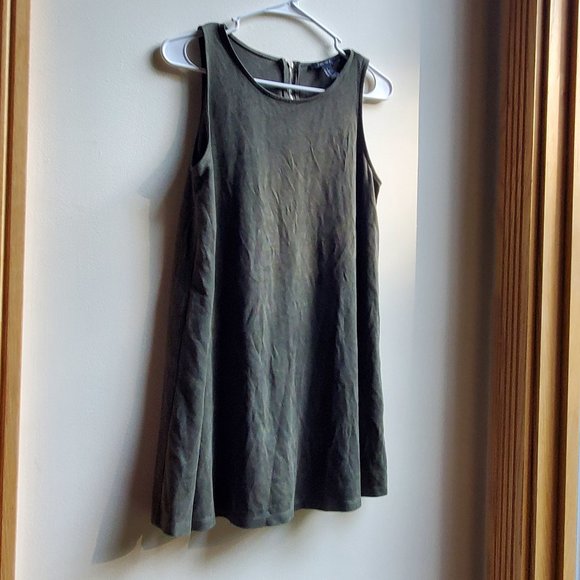 Forever 21 Faux Suede Green Tunic Size Small - Picture 2 of 16